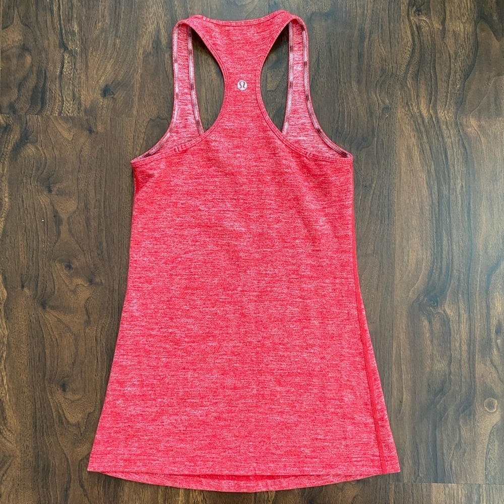Lululemon Cool Racerback Heathered Red Size 2 - Picture 3 of 5